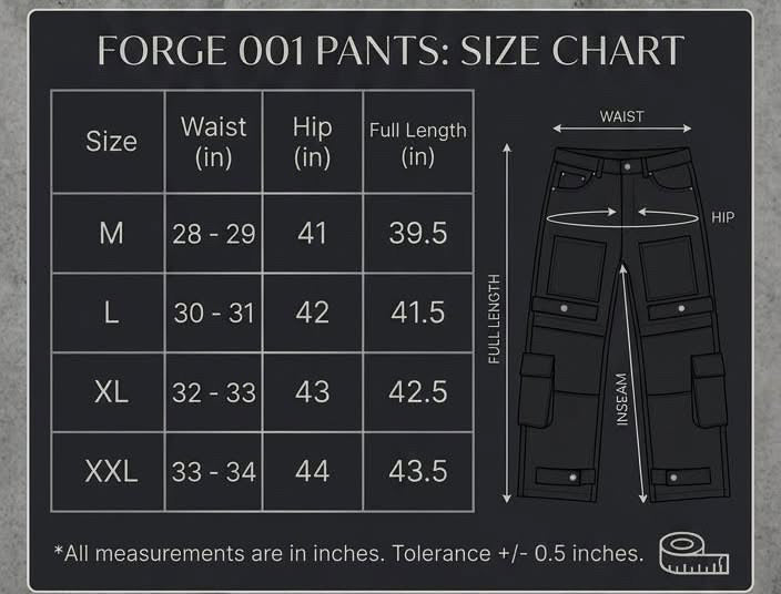 Forge 001 Denim Black Pant
