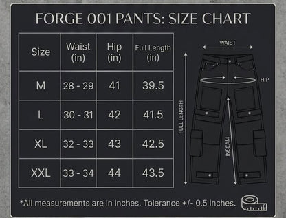 Forge 001 Denim Black Pant